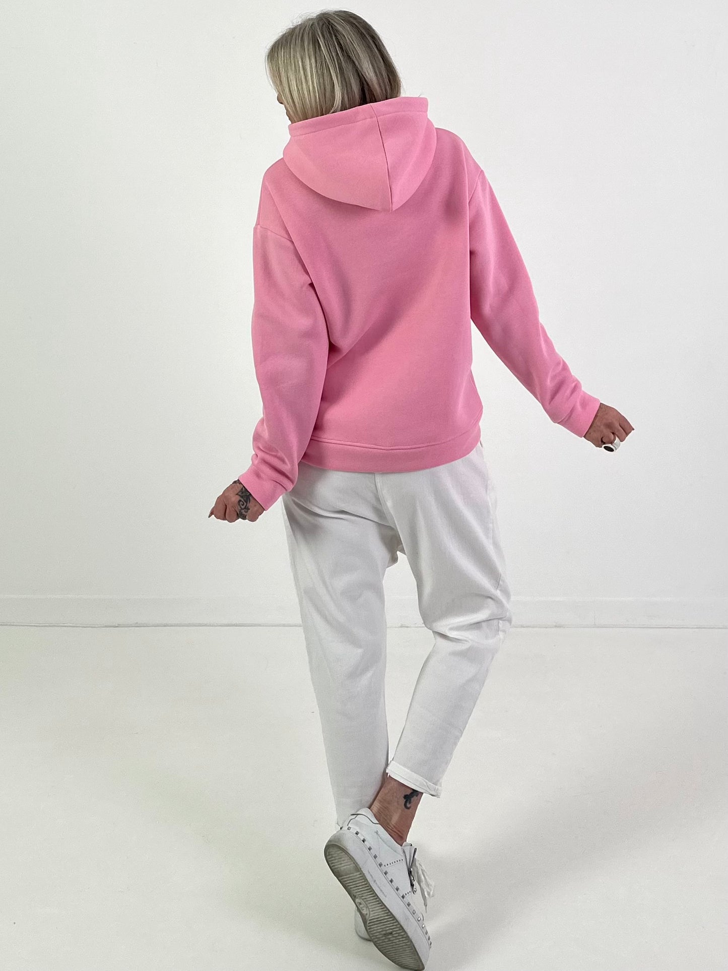 Hoodie Modell "Läuft." - rosa