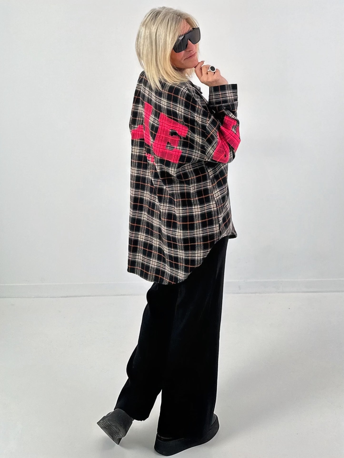 Geruit overhemd model "Power Plaid" - zwart-veelkleurig