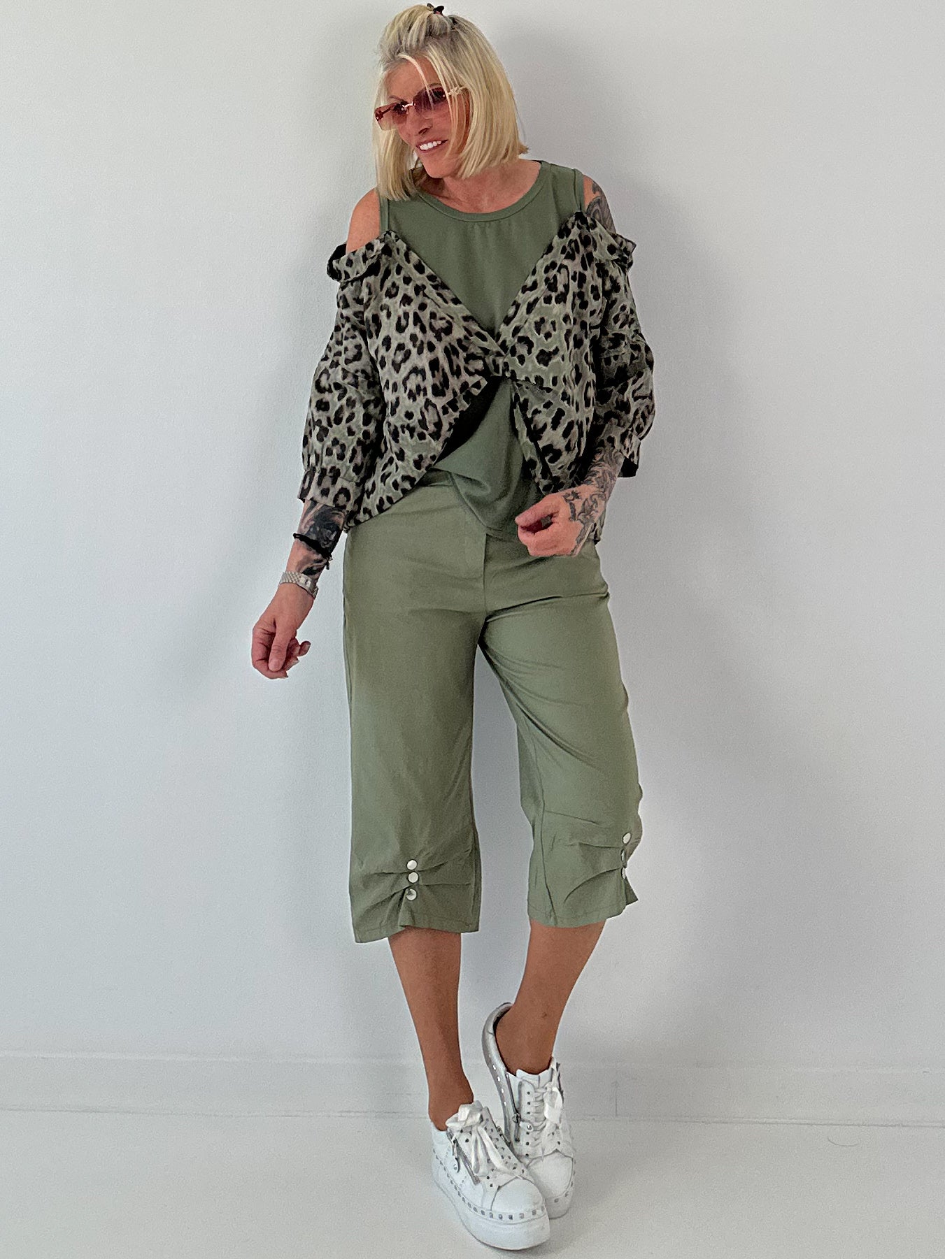 Tunika mit integrierten Top - Leo khaki