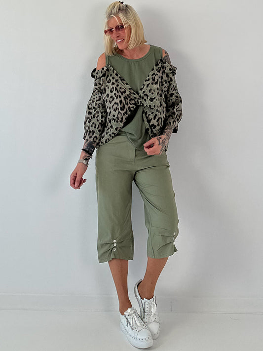 Tunika mit integrierten Top - Leo khaki