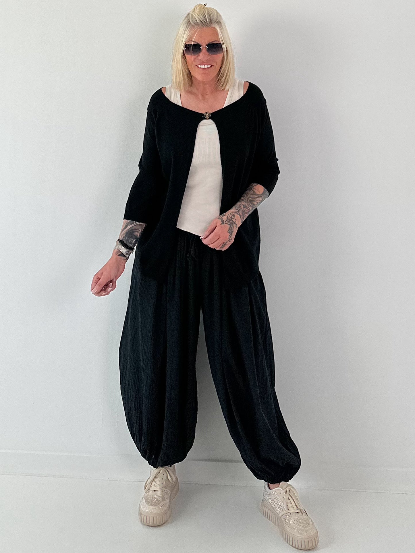 Light Harem Pants - black