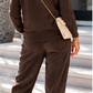 Pullover mit Stehkragen - chocolate
