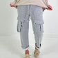 Trousers with cargo pockets - grey
