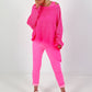 Asymmetrical Long Top - Neon Pink