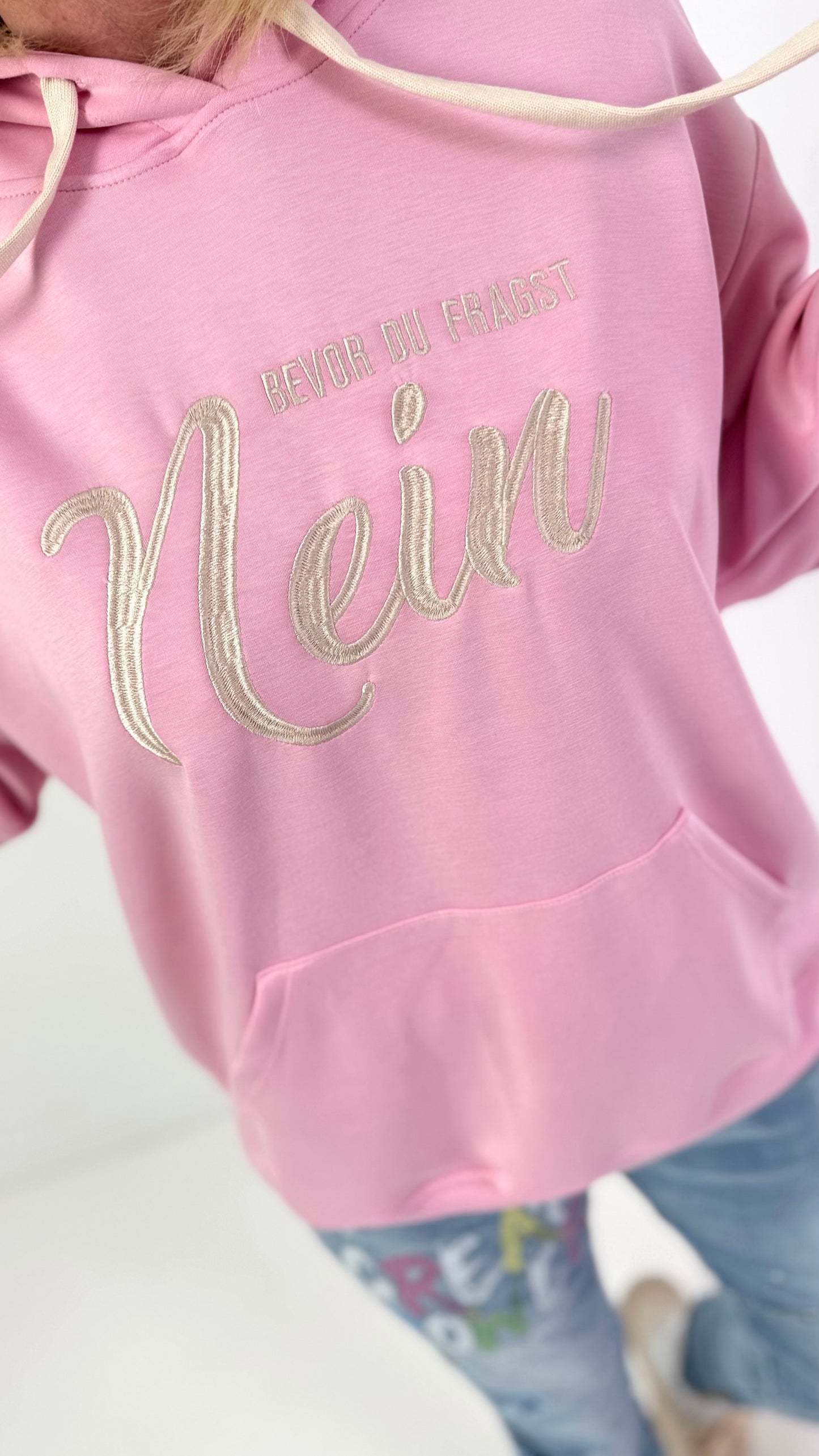 Hoodie Modell "Bevor du fragst...NEIN!" - rosa
