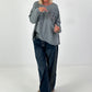 Shirt met 3D Leo letters - grijs