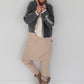 Jacke mit Streifen-Details - grau