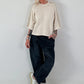 Pullover mit halbem Arm - beige