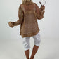 Jeansjacke mit floralem Netzeinsatz - camel ( lieferbar ab 26.05.26)