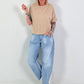 T-shirt with seam details - beige