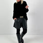 Turtleneck sweater model "NOIRA" - black