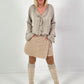 Blouse met volant model "Lush Light" - taupe