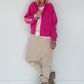 Jacke mit Streifen-Details - pink ( lieferbar ab ca. 01.09.26)