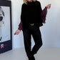 Cozy chunky-knit slipover - black