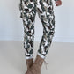 Cargo trousers with camouflage print - white-olive-multicoloured