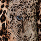 Bluse im Allover Leo-Look mit Strass-Leopard - beige-mokka-mehrfarbig