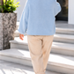 Kuschelig kastiger Pullover - hellblau