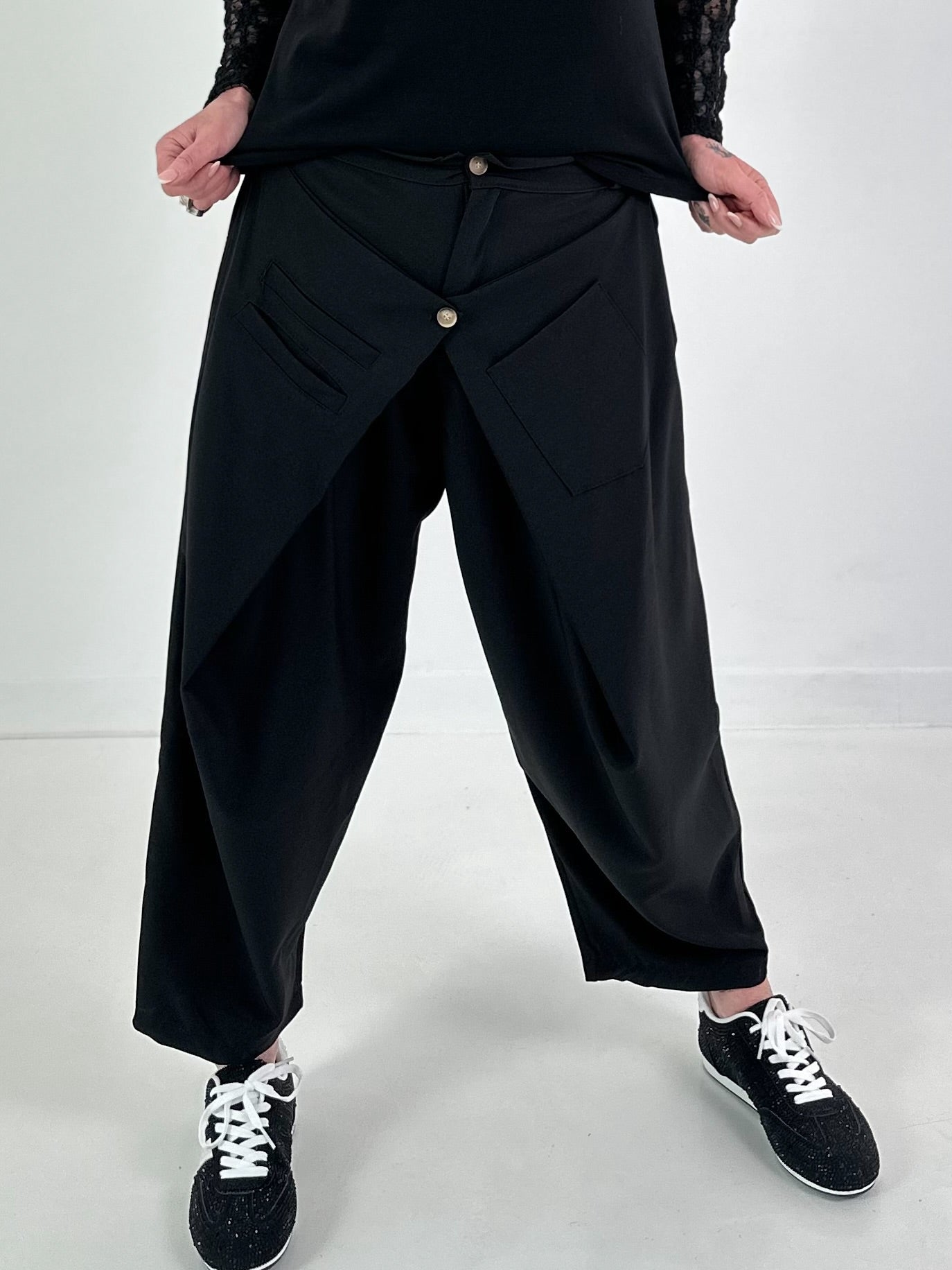 Broek met overknee trui - zwart