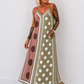 Luftiges Sommerkleid mit Print - oliv - mehrfarbig