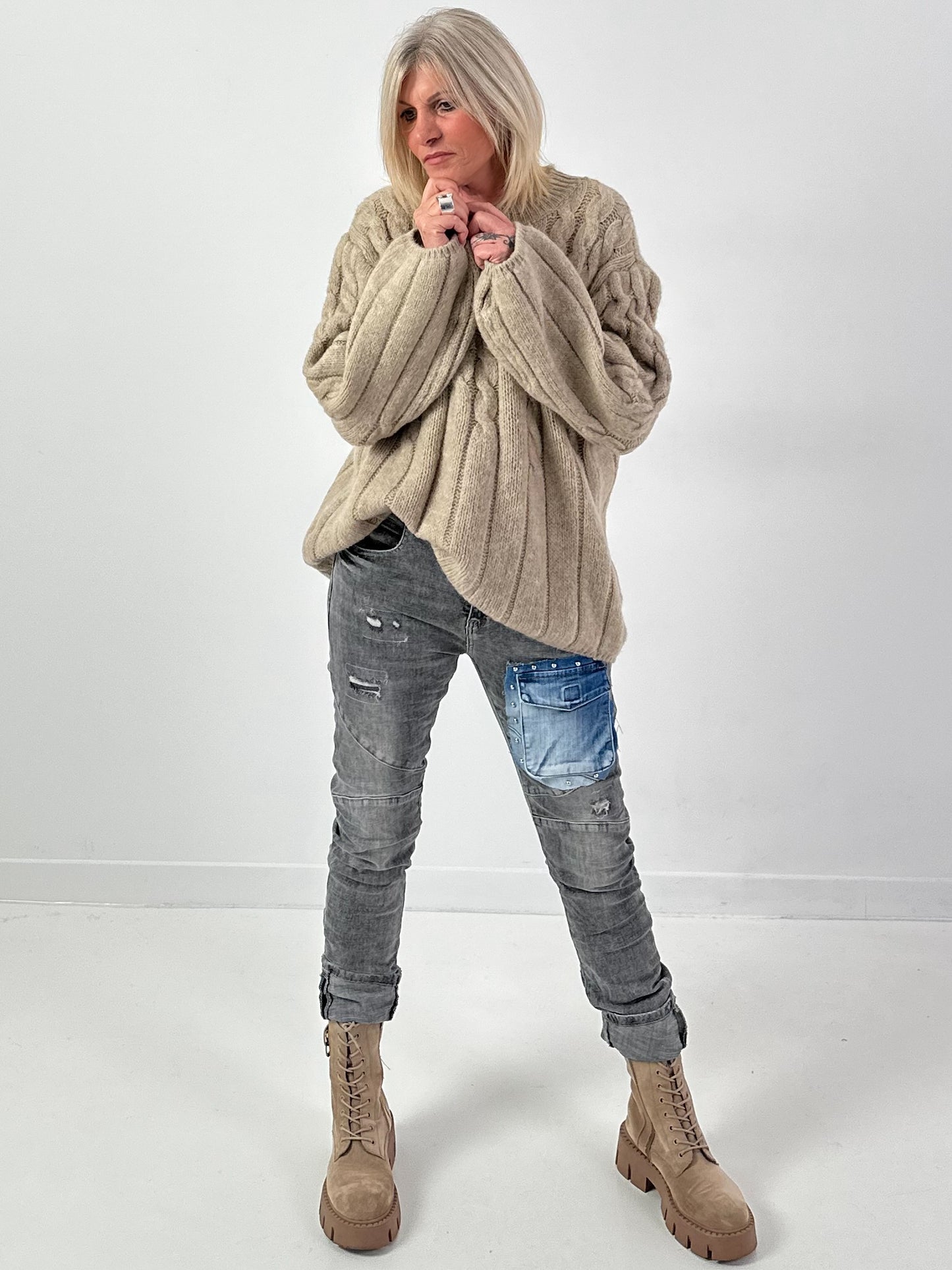 Jeans model "The Pocket" - gray denim