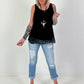 Silk top - black