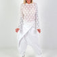 Leichter Hoodie aus Spitze - weiss