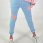 Broek met sterren - lichtblauw