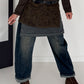 Ballonjeans mit abnehmbarem Layer-Detail - used-denim