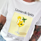 T-Shirt mit Limoncello-Spritz Print - weiss
