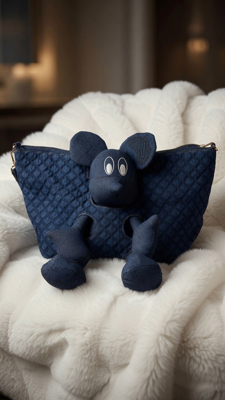 Canvas bag with special details - denim
