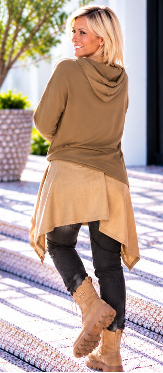Waist Wrap in Wildlederoptik - beige
