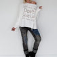 Sweater Dont Give Up - weiss