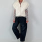 Weste mit besonderen Verschlussdetails - creme