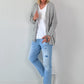 Leichte Strickjacke - grau