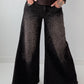 Jeans mit All Over Leo-Print und weitem Bein - leo-mehrfarbig