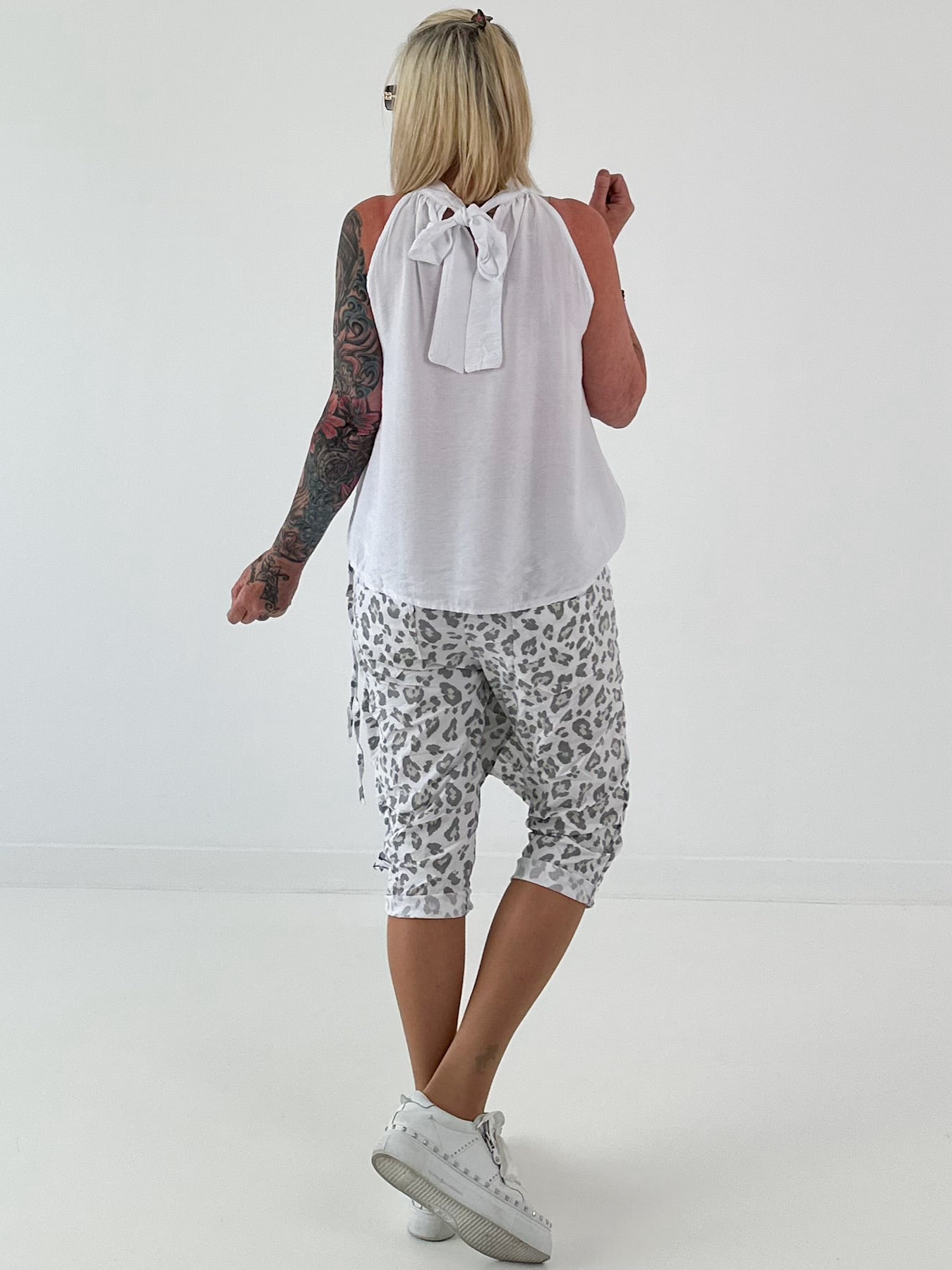 Neckholder Top -weiss