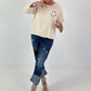 Sweatshirt mit Leo-Print - beige