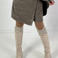 Skirt shorts model "Skorty" - khaki/taupe