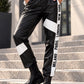 Hose im Materialmix City Statement - schwarz
