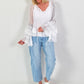 Light Tunic with Ruffles - white