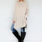 Long Strickpullover - beige