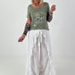 T-Shirt mit transparenten Pailletten - khaki