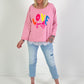 Sweater Modell "Love yourself" - rosa
