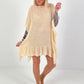 Ibiza Tunic with Crochet Insert - beige