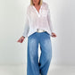 Tunic with crochet inserts - white