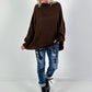 Oversized sweater model "Snuggle Arctic" - mocha