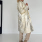 Vintage-look coat with gold effect - gold-ecru