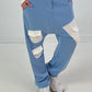 Baggy trousers, model "Pocket Style" - blue