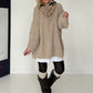 Rippstrickpullover - beige
