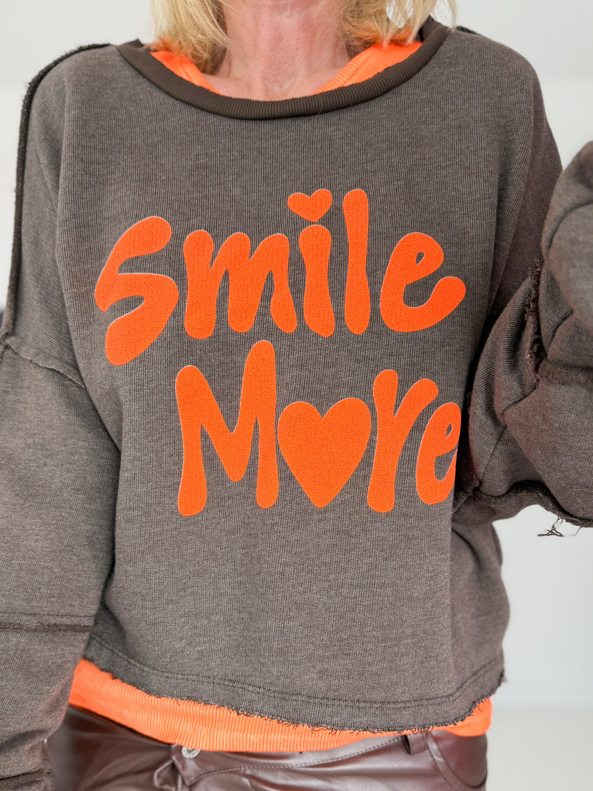 Sweater Smile More - mokka
